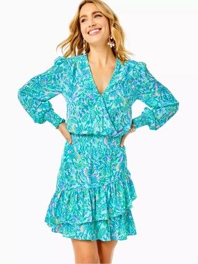 Lilly Pulitzer Cristiana Dress, NWT, Size 8, Coral of the Story